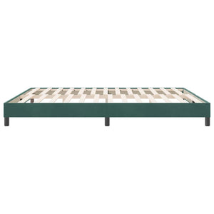 Giroletto a Molle senza Materasso-Struttura Letto Verde Scuro 180x210cm Velluto