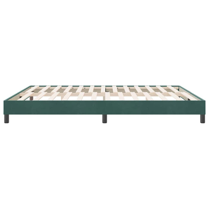 Giroletto a Molle senza Materasso-Struttura Letto Verde Scuro 180x210cm Velluto