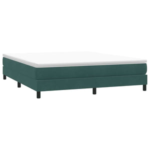 Giroletto a Molle senza Materasso-Struttura Letto Verde Scuro 180x210cm Velluto