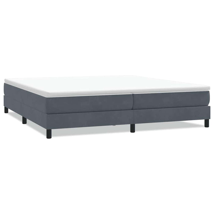 vidaXL Letto a Molle senza Materasso Grigio Scuro 200x210 cm Velluto