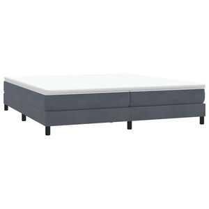vidaXL Letto a Molle senza Materasso Grigio Scuro 200x210 cm Velluto