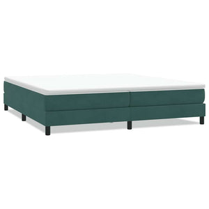 vidaXL Letto a Molle senza Materasso Verde Scuro 200x210 cm Velluto