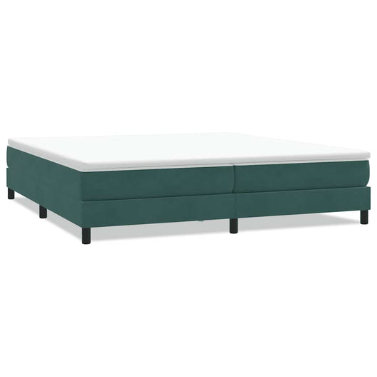vidaXL Letto a Molle senza Materasso Verde Scuro 200x210 cm Velluto