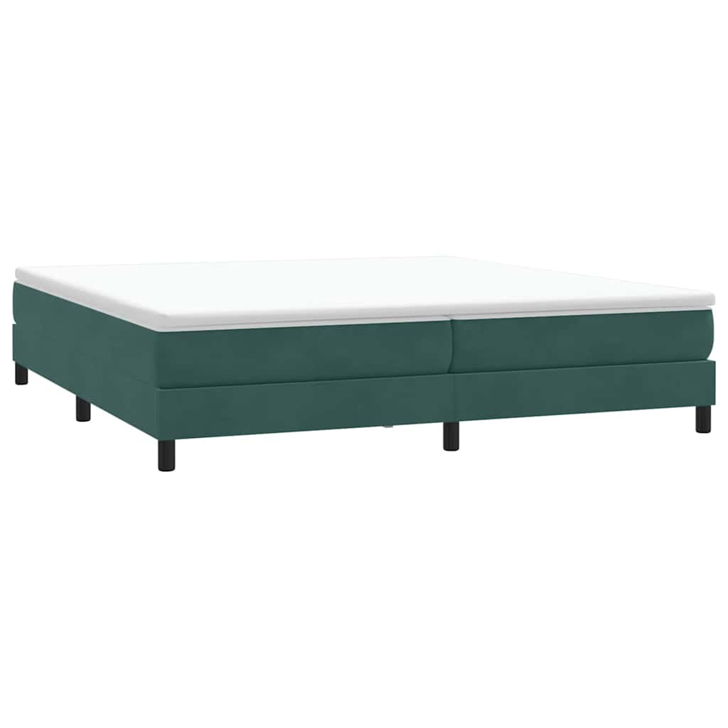 vidaXL Letto a Molle senza Materasso Verde Scuro 200x210 cm Velluto