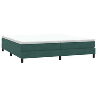 vidaXL Letto a Molle senza Materasso Verde Scuro 200x210 cm Velluto