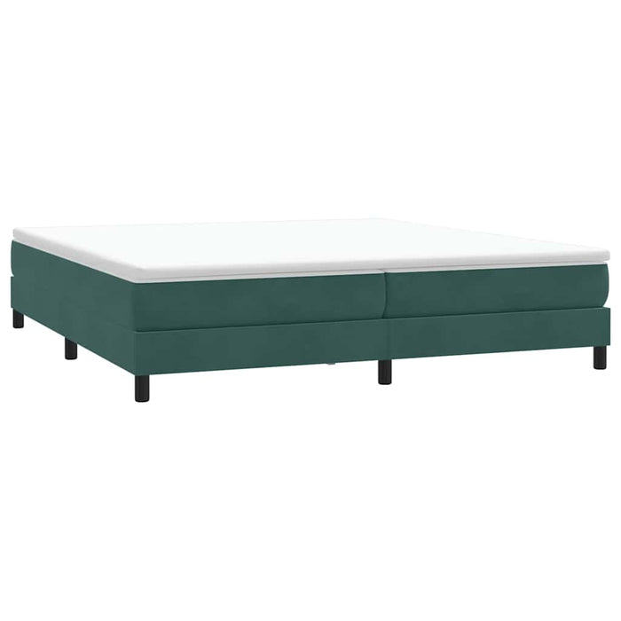vidaXL Letto a Molle senza Materasso Verde Scuro 200x210 cm Velluto