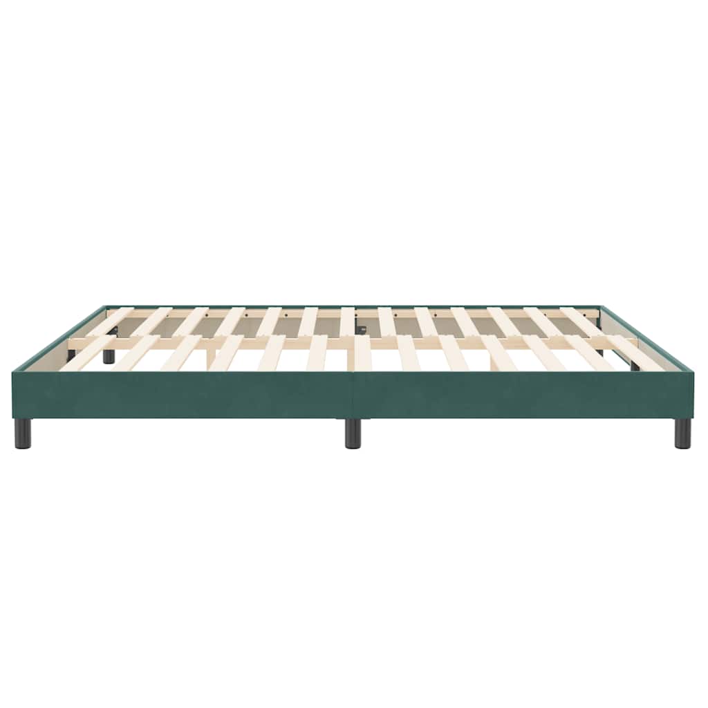 vidaXL Letto a Molle senza Materasso Verde Scuro 200x210 cm Velluto
