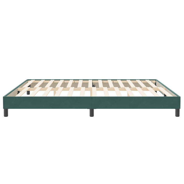 vidaXL Letto a Molle senza Materasso Verde Scuro 200x210 cm Velluto