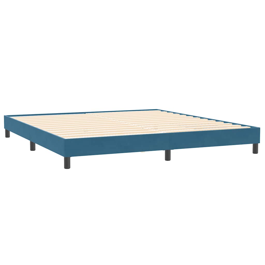 vidaXL Letto a Molle senza Materasso Blu Scuro 200x210 cm in Velluto