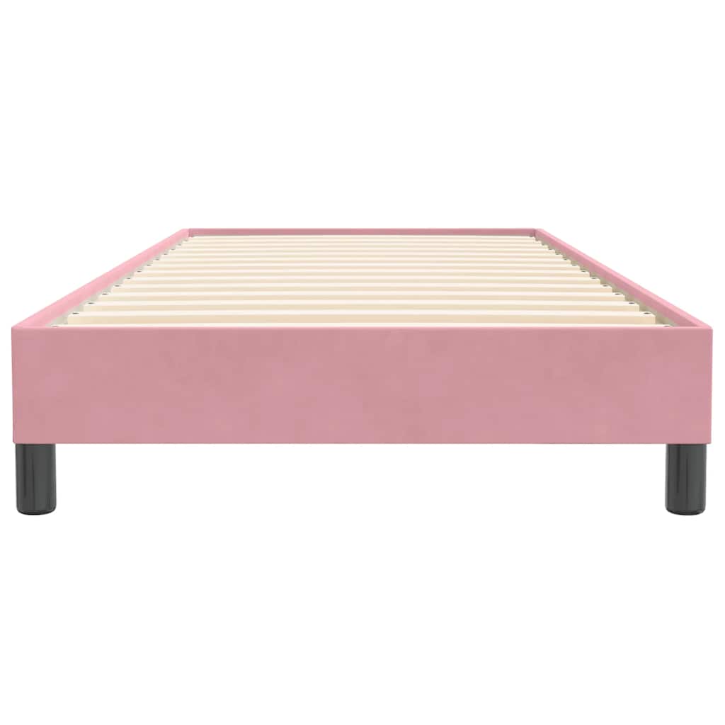 Letto a Molle senza Materasso Rosa 90x220 cm Velluto 3315860