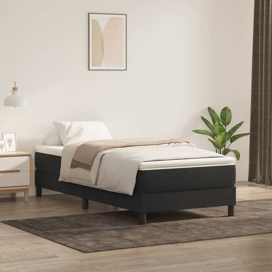 vidaXL Letto a Molle senza Materasso Nero 100x220 cm in Velluto
