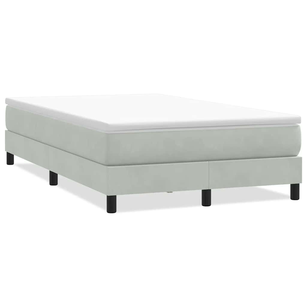 vidaXL Letto a Molle senza Materasso Grigio Chiaro 120x220cm Velluto