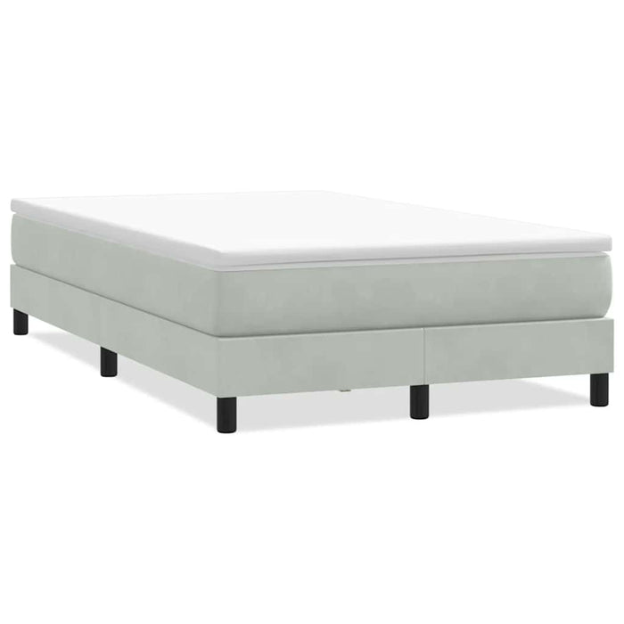 vidaXL Letto a Molle senza Materasso Grigio Chiaro 120x220cm Velluto