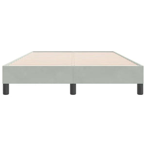 vidaXL Letto a Molle senza Materasso Grigio Chiaro 120x220cm Velluto