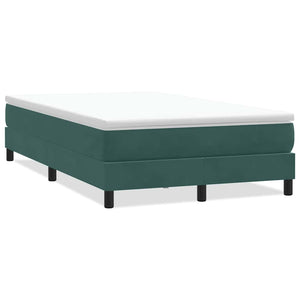 vidaXL Letto a Molle senza Materasso Verde Scuro 120x220 cm Velluto