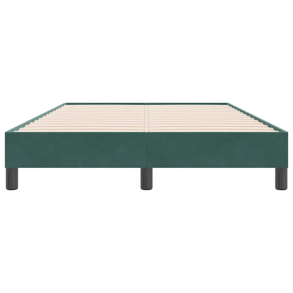 vidaXL Letto a Molle senza Materasso Verde Scuro 120x220 cm Velluto