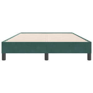 vidaXL Letto a Molle senza Materasso Verde Scuro 120x220 cm Velluto