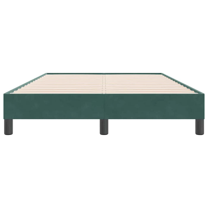 vidaXL Letto a Molle senza Materasso Verde Scuro 120x220 cm Velluto