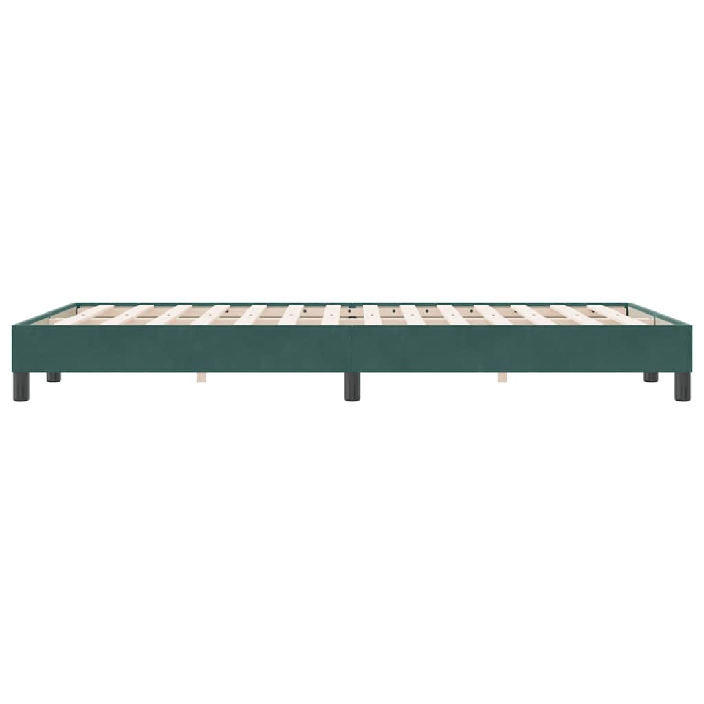 vidaXL Letto a Molle senza Materasso Verde Scuro 120x220 cm Velluto