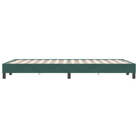 vidaXL Letto a Molle senza Materasso Verde Scuro 120x220 cm Velluto