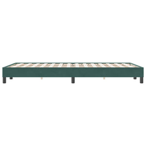 vidaXL Letto a Molle senza Materasso Verde Scuro 120x220 cm Velluto
