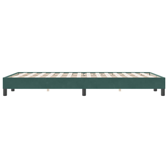 vidaXL Letto a Molle senza Materasso Verde Scuro 120x220 cm Velluto