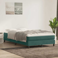 vidaXL Letto a Molle senza Materasso Verde Scuro 120x220 cm Velluto