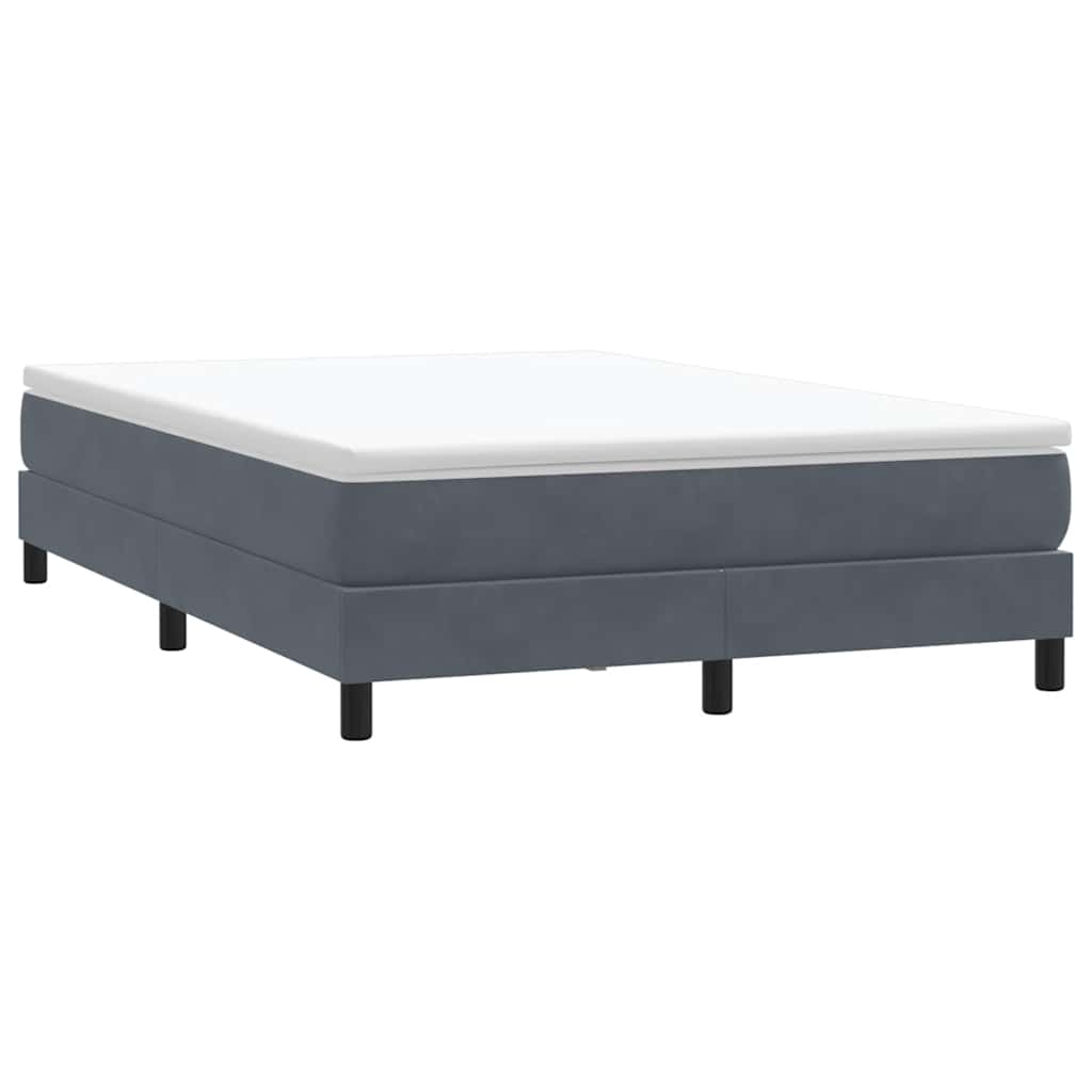 vidaXL Letto a Molle senza Materasso Grigio Scuro 140x220 cm Velluto
