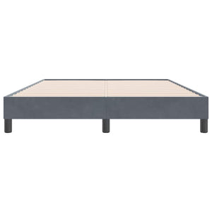 vidaXL Letto a Molle senza Materasso Grigio Scuro 140x220 cm Velluto