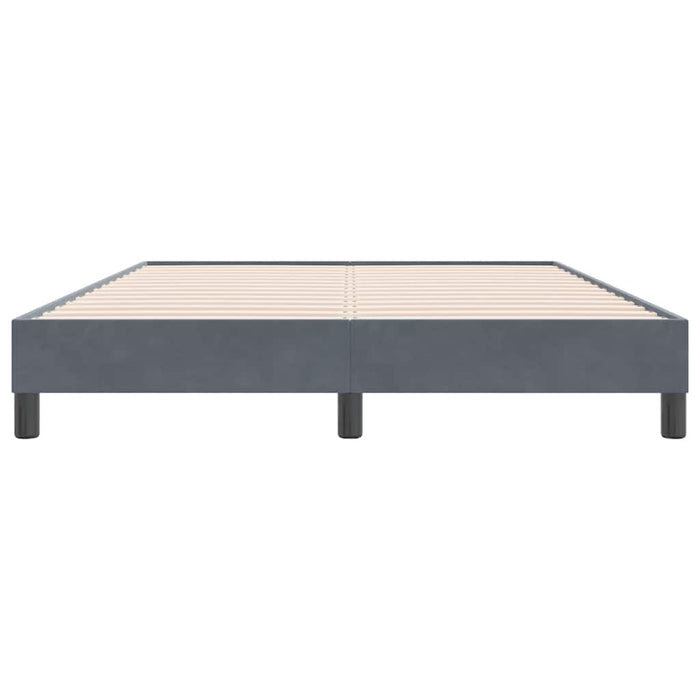 vidaXL Letto a Molle senza Materasso Grigio Scuro 140x220 cm Velluto