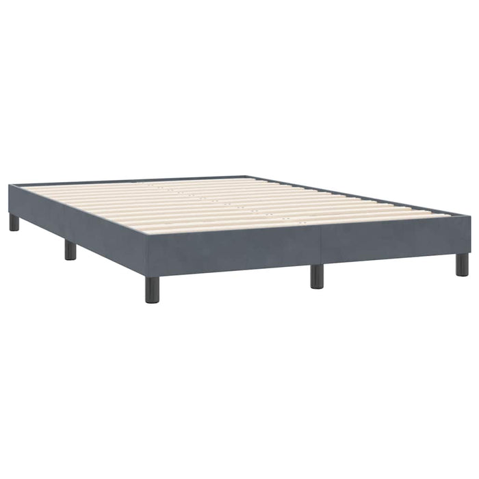 vidaXL Letto a Molle senza Materasso Grigio Scuro 140x220 cm Velluto