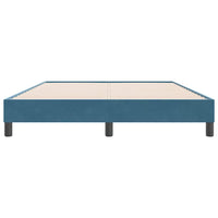 Letto a Molle senza Materasso Blu Scuro 140x220 cm Velluto
