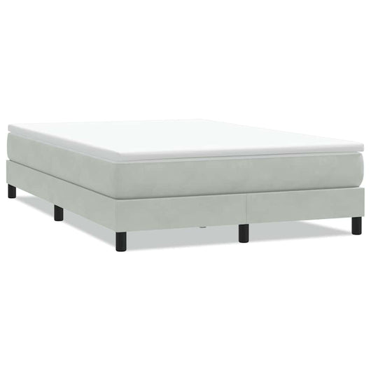 vidaXL Letto a Molle senza Materasso Grigio Chiaro 160x220cm Velluto