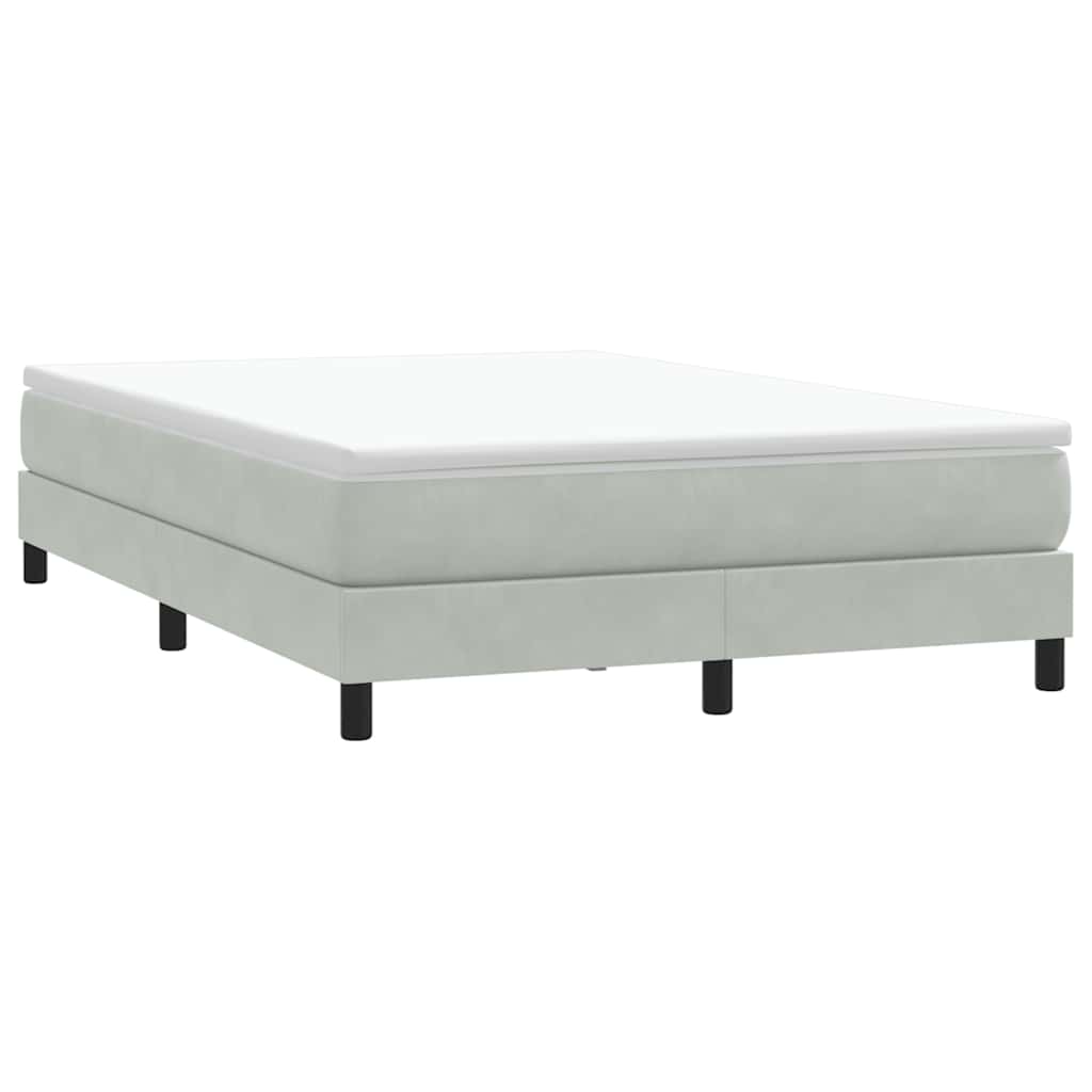 vidaXL Letto a Molle senza Materasso Grigio Chiaro 160x220cm Velluto