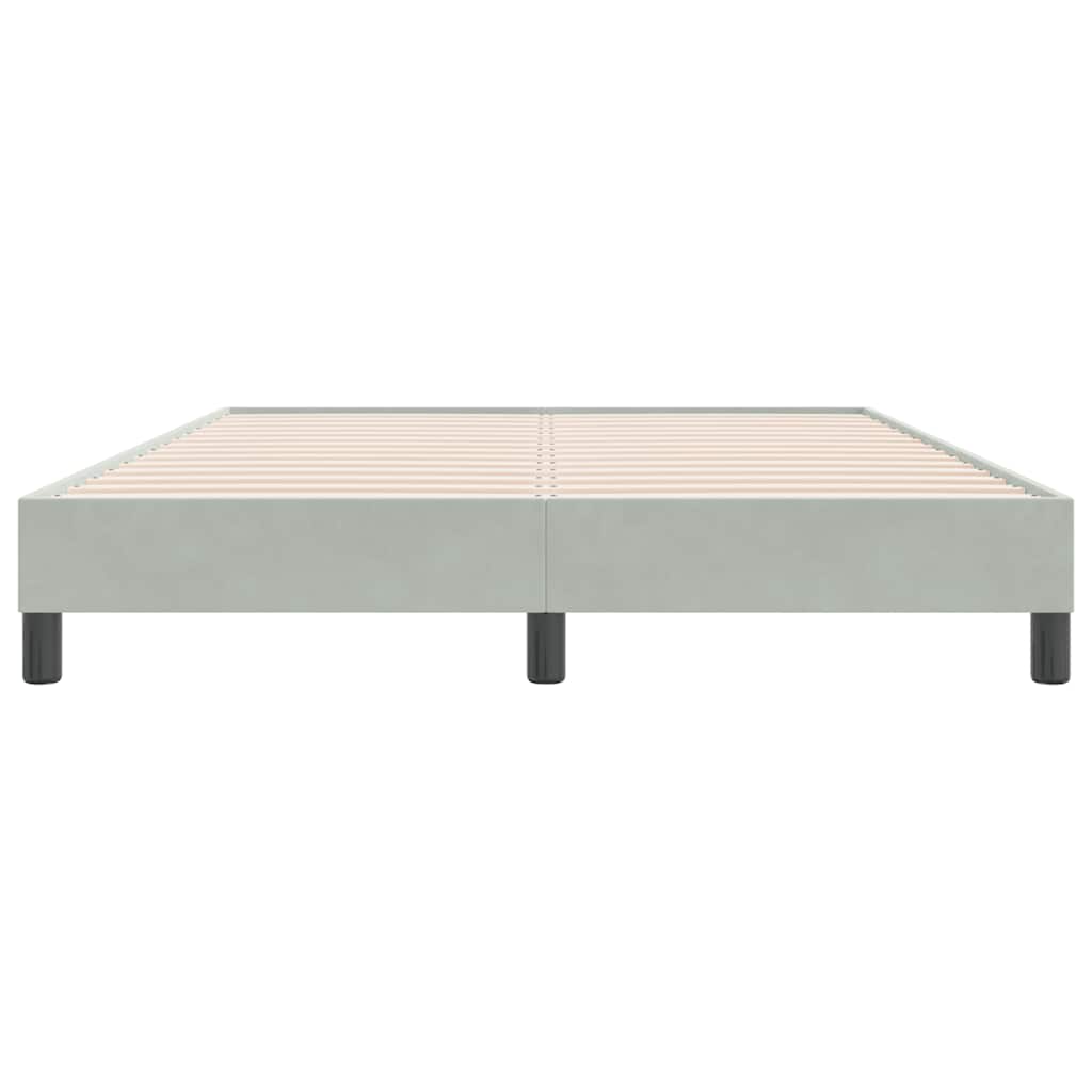 vidaXL Letto a Molle senza Materasso Grigio Chiaro 160x220cm Velluto