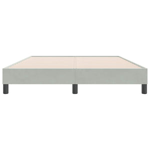 vidaXL Letto a Molle senza Materasso Grigio Chiaro 160x220cm Velluto