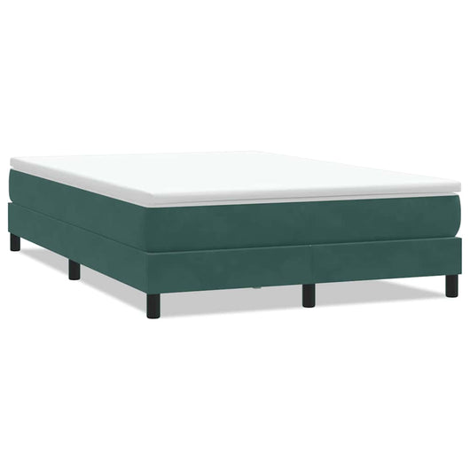 Letto a Molle senza Materasso Verde Scuro 160x220 cm Velluto