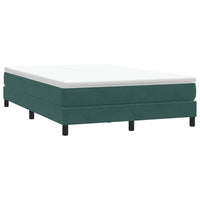 Letto a Molle senza Materasso Verde Scuro 160x220 cm Velluto