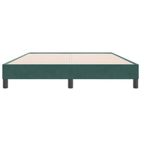 Letto a Molle senza Materasso Verde Scuro 160x220 cm Velluto