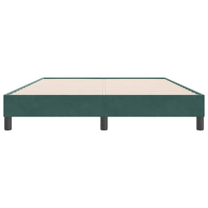 Letto a Molle senza Materasso Verde Scuro 160x220 cm Velluto