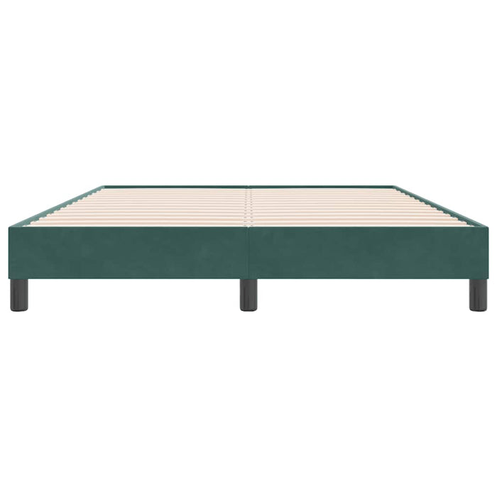 Letto a Molle senza Materasso Verde Scuro 160x220 cm Velluto
