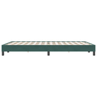 Letto a Molle senza Materasso Verde Scuro 160x220 cm Velluto