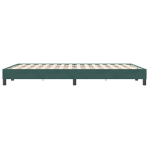 Letto a Molle senza Materasso Verde Scuro 160x220 cm Velluto