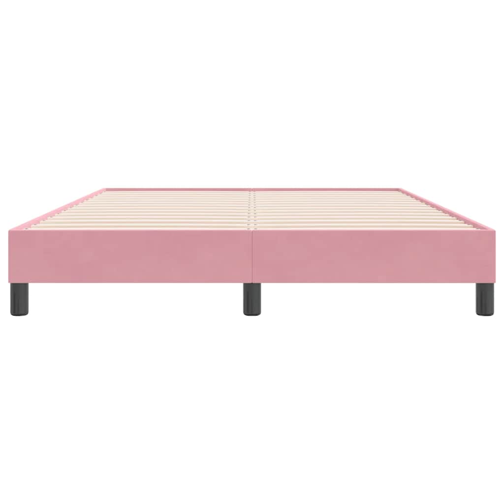 vidaXL Letto a Molle senza Materasso Rosa 160x220 cm in Velluto