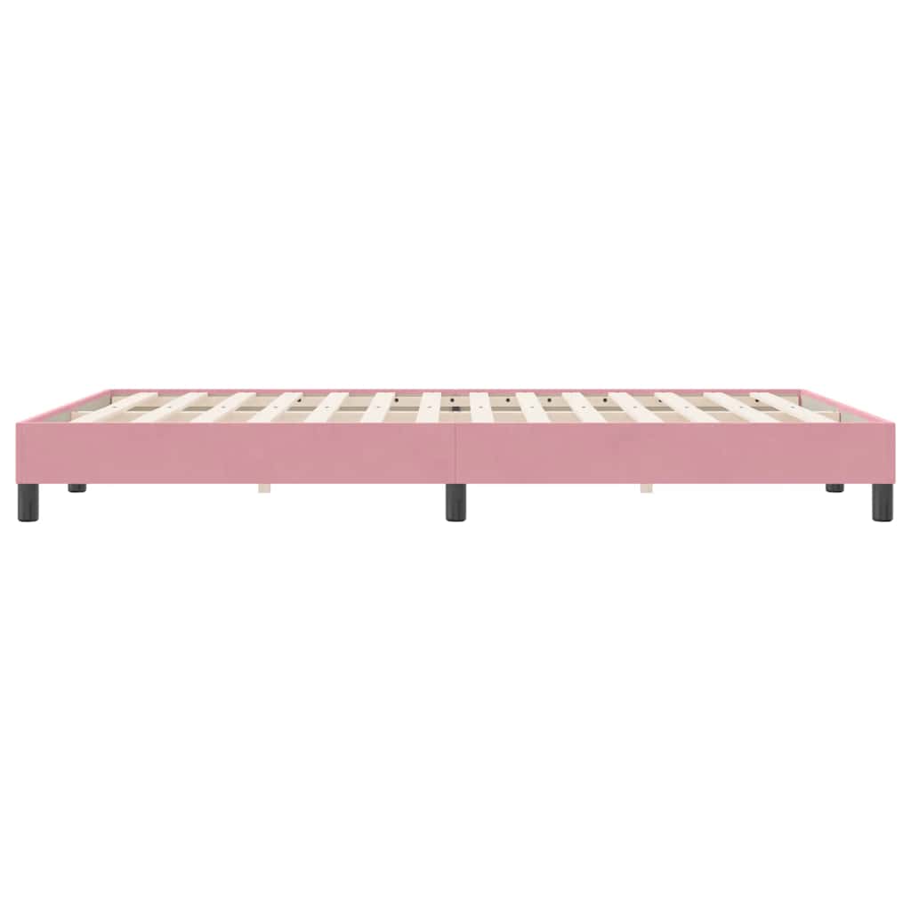 vidaXL Letto a Molle senza Materasso Rosa 160x220 cm in Velluto