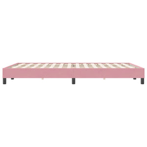 vidaXL Letto a Molle senza Materasso Rosa 160x220 cm in Velluto