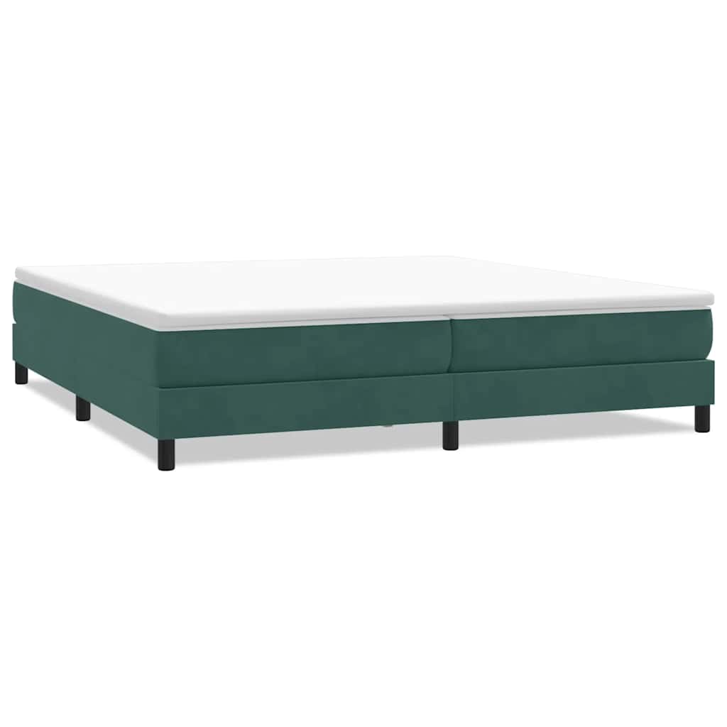 vidaXL Letto a Molle senza Materasso Verde Scuro 200x220 cm Velluto