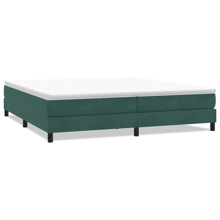 vidaXL Letto a Molle senza Materasso Verde Scuro 200x220 cm Velluto