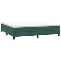 vidaXL Letto a Molle senza Materasso Verde Scuro 200x220 cm Velluto