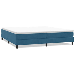 vidaXL Letto a Molle senza Materasso Blu Scuro 200x220 cm in Velluto